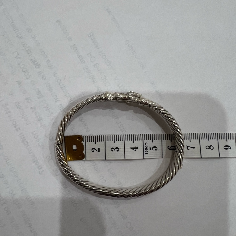 David Yurman cable bracelet w/ diamond clasp Authentic - Picture 2 of 5